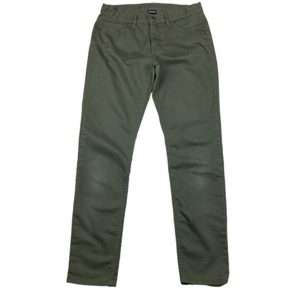 Patagonia Womens Organic Cotton Green Pants Size 8 - Picture 1 of 7